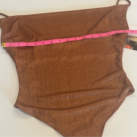 BLASHE Belong Bodysuit in Copper with Adjustable Spaghetti Straps NWT Small - Picture 6 of 13